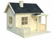 Houten speelhuis 16mm met overdekt terras WOODY Ruby Premium