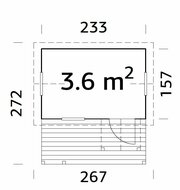 Houten speelhuis 16mm met overdekt terras WOODY Ruby Premium