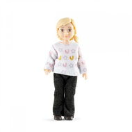 Lundby poppenhuispop met paard, rijhelm en zadel (schaal 1:18)