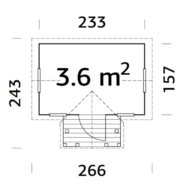 Houten speelhuis 16mm met veranda, 4 ramen en plantenbakken Faye