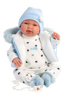 Babypop 44 cm met soft body en huilgeluid - Llorens Tino