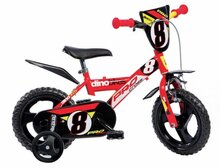 Kinderfiets 12 inch met zijwieltjes rood - Dino Bikes Serie 23
