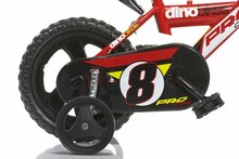 Kinderfiets 12 inch met zijwieltjes rood - Dino Bikes Serie 23