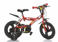 Kinderfiets 14 inch met zijwieltjes Dino Bikes Serie 23 rood 3-5 jaar