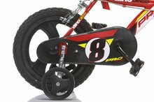 Kinderfiets 14 inch met zijwieltjes Dino Bikes Serie 23 rood 3-5 jaar