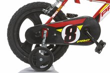 16 inch kinderfiets Dino Bikes jongens rood met zijwieltjes