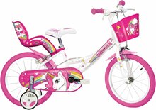 Kinderfiets 16 inch unicorn met zijwieltjes Dino Bikes meisjes