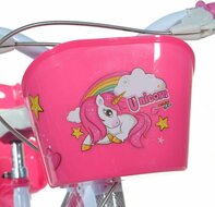 Kinderfiets 16 inch unicorn met zijwieltjes Dino Bikes meisjes