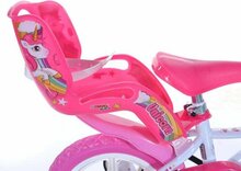 Kinderfiets 12 inch unicorn meisjes met zijwieltjes Dino Bikes