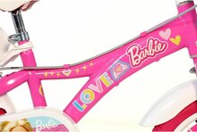 Barbie kinderfiets 14 inch roze met zijwieltjes - Dino Bikes