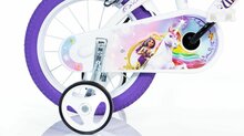 Dino Bikes kinderfiets 14 inch Unicorn Academy met zijwieltjes