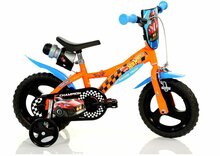 12 inch kinderfiets Hot Wheels met zijwieltjes oranje Dino Bikes