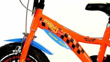 Kinderfiets 16 inch Hot Wheels oranje met zijwieltjes - Dino Bikes
