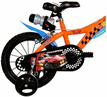 Kinderfiets 16 inch Hot Wheels oranje met zijwieltjes - Dino Bikes