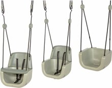 Babyzitje schommel 3-in-1 meegroeiend met gordel groen/lichtgroen