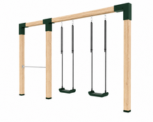 Houten schommel Douglas | Anna 400cm - RVS duikelstang