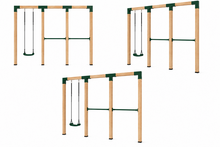 Houten schommel Douglas| Mila 400 cm | Donkergroen duikelstang