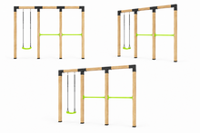 Houten schommel Douglas| Mila 400 cm | RVS duikelstang