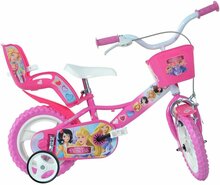 Meisjesfiets 12 inch met zijwieltjes Dino Bikes Princess roze