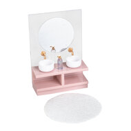 Lundby poppenhuis badkamer set met wastafel, spiegel en toilet