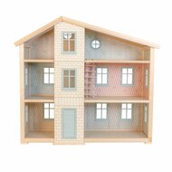 Houten poppenhuis Lundby Wonder 3 verdiepingen met trappen 66cm