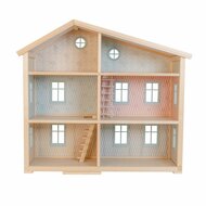 Houten poppenhuis Lundby Wonder 3 verdiepingen met trappen 66cm