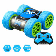 Exost RC 360 Cross MX Bestuurbare Stuntauto Blauw/Groen - 12 km/u