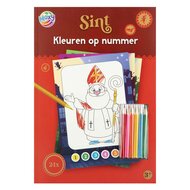 Sinterklaas Kleuren op Nummer met 6 Potloden