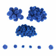 Colorations - Mini Pompons Blauw, 100st.