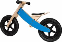 Houten loopfiets 12 inch Broozzer - verstelbaar frame - blauw