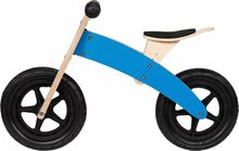Houten loopfiets 12 inch Broozzer - verstelbaar frame - blauw