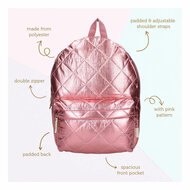 Milky Kiss Rugzak Lush Life Roze Metallic