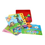 Vormenpuzzels met Kleurenkaarten, 33-delig