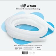 Zwembadslang 38 mm x 25 meter, wit, inkortbaar per meter
