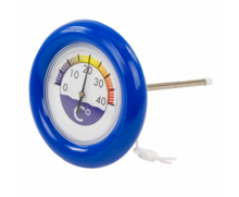 Drijvende zwembad thermometer met koord 0-40&deg;C blauw Kokido