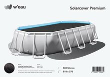 Solarcover ovaal 485x360 cm zwembad afdekzeil zwart verwarmend