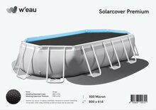Solarzeil ovaal zwembad 600x320 cm zwart, verwarmt water 3-5&deg;C