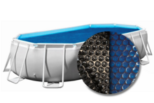 Zwart solar zwembadzeil ovaal 915 x 460 cm - W'eau Premium