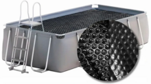Solar zwembadzeil 400x300 cm vierkant zwart - W'eau Premium