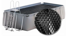 Solar cover zwembad 500 micron zwart 732x366 cm (zeil 716x346)