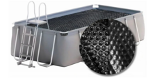 Solarzeil zwembad 500 micron zwart rechthoekig 400x200 cm W'eau Premium