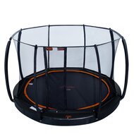 Avyna Trampoline FlatLevel &Oslash;365 met veiligheidsnet | Zwart