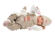 Llorens Babypop Tina 44 cm met Huilgeluid, Zacht Stoffen Lijfje