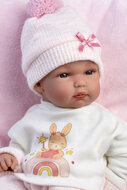 Llorens Babypop Bimba 35 cm met Kussen, Roze Muts en Konijntjesoutfit