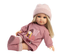 Llorens Pop Elena 35 cm blond haar roze winterkleding