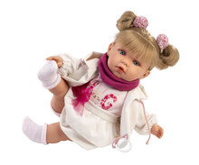 Llorens Huilpop Julia 42 cm met Geluid en Stoffen Lichaam