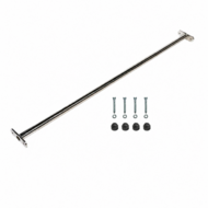 Duikelstang Rvs 125 Cm + Bevestiging Set Zwart