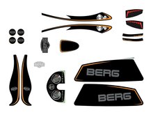 BERG-Onderdeel Skelter - XL Frame - Sticker set zwart Edition