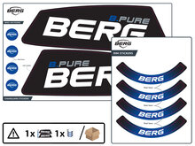 BERG-Onderdeel Skelter - XL/XXL Frame - Sticker set B.Pure blauw