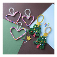 Mini Hobbyset Decoratie Hartjes en Kerstbomen
